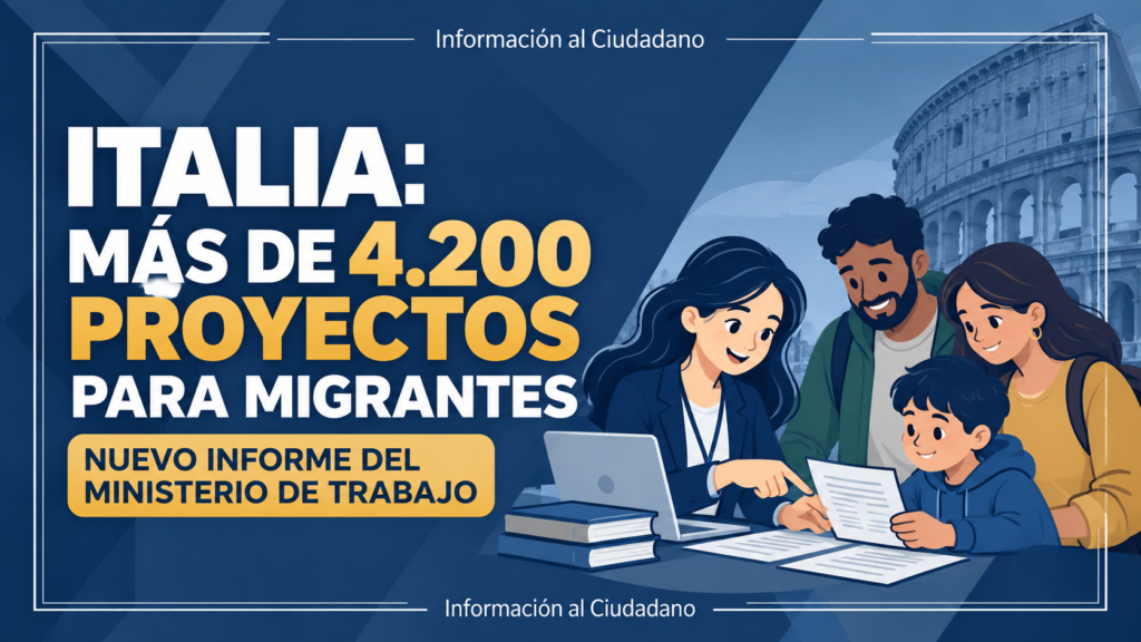 Asociaciones y entidades de Italia desarrollaron 4.210 proyectos de integración y protección de personas migrantes durante 2025.