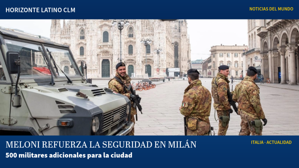 Militares italianos en Milán durante un operativo de seguridad