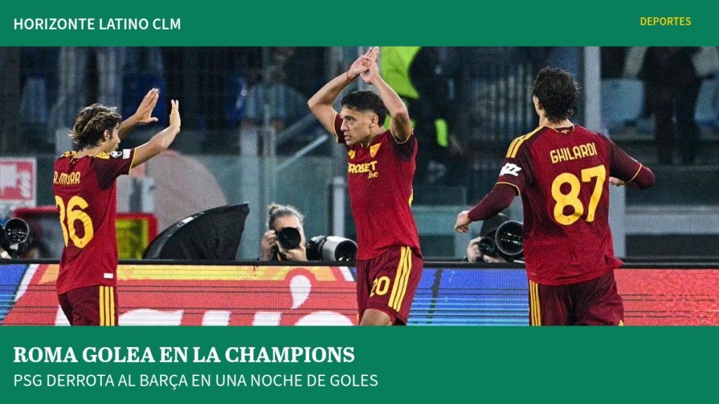 Jugadores de la Roma durante el partido de Champions League ante Slovan Bratislava del 20 de octubre de 2026