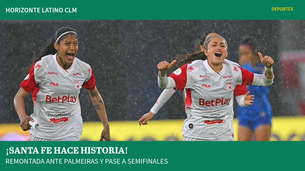 Jugadoras de Independiente Santa Fe celebran su clasificación a semifinales de la Copa Libertadores Femenina 2026 tras eliminar a Palmeiras.